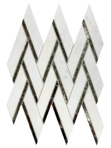 Carrara white & Glass