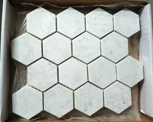 Carrara white 3 inch