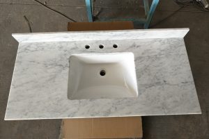 Bianco Carrara Vanity-top With Sinks Carton Packing