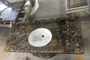 Dark Emperador Vanity Top