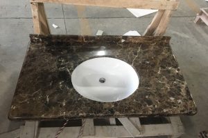 Dark Emperador Vanity Top