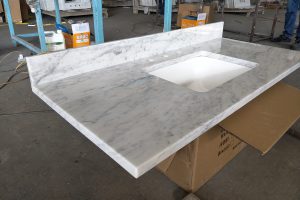 Bianco Carrara Vanity-top With Sinks Carton Packing