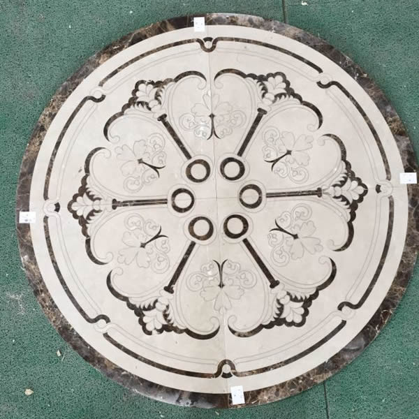 Circular Water-jet Medallion